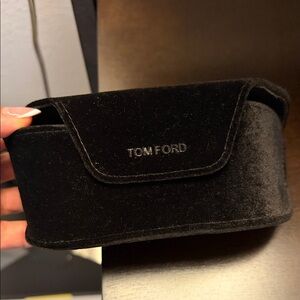 Tom Ford Black Velvet Eyewear Case with Logo